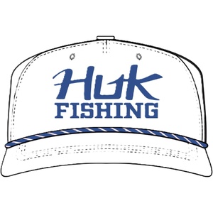 image:imageHUK Mens Fishing Rope Hat Vintage Mesh Snapback High Crown 5 Panel CapWhite