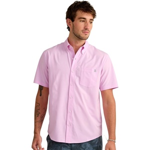 image:imageHUK Mens Kona Solid Short Sleeve Fishing Button Down ShirtOleander