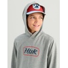 image:imageHUK Kids Edisto Terry Hoodie Soft Lightweight Pullover Casual Everyday Fishing HoodieScript  Heather Grey