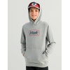 image:imageHUK Kids Edisto Terry Hoodie Soft Lightweight Pullover Casual Everyday Fishing HoodieScript  Heather Grey
