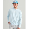 image:imageHUK Mens Airweight Hoodie Lightweight Upf 30 Performance Fishing Hooded Shirt With Recycled Polyester and Stretch FabricCoastal Drift Heather