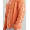 image:imageHUK Mens Airweight Hoodie Lightweight Upf 30 Performance Fishing Hooded Shirt With Recycled Polyester and Stretch FabricDusty Orange Heather