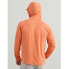 image:imageHUK Mens Airweight Hoodie Lightweight Upf 30 Performance Fishing Hooded Shirt With Recycled Polyester and Stretch FabricDusty Orange Heather