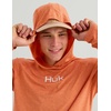 image:imageHUK Mens Airweight Hoodie Lightweight Upf 30 Performance Fishing Hooded Shirt With Recycled Polyester and Stretch FabricDusty Orange Heather