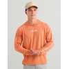 image:imageHUK Mens Airweight Hoodie Lightweight Upf 30 Performance Fishing Hooded Shirt With Recycled Polyester and Stretch FabricDusty Orange Heather