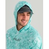 image:imageHUK Mens Airweight Hoodie Lightweight Upf 30 Performance Fishing Hooded Shirt With Recycled Polyester and Stretch FabricKc Print  Caicos
