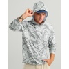 image:imageHUK Mens Airweight Hoodie Lightweight Upf 30 Performance Fishing Hooded Shirt With Recycled Polyester and Stretch FabricKc Print  Sharkskin