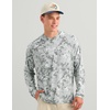 image:imageHUK Mens Airweight Hoodie Lightweight Upf 30 Performance Fishing Hooded Shirt With Recycled Polyester and Stretch FabricKc Print  Sharkskin