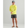 image:imageHUK Mens Airweight Hoodie Lightweight Upf 30 Performance Fishing Hooded Shirt With Recycled Polyester and Stretch FabricKc Print  Vintage Chartreuse