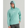 image:imageHUK Mens Airweight Hoodie Lightweight Upf 30 Performance Fishing Hooded Shirt With Recycled Polyester and Stretch FabricMarine Blue Heather