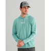 image:imageHUK Mens Airweight Hoodie Lightweight Upf 30 Performance Fishing Hooded Shirt With Recycled Polyester and Stretch FabricMarine Blue Heather