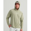image:imageHUK Mens Airweight Hoodie Lightweight Upf 30 Performance Fishing Hooded Shirt With Recycled Polyester and Stretch FabricSeagrass Heather