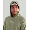 image:imageHUK Mens Airweight Hoodie Lightweight Upf 30 Performance Fishing Hooded Shirt With Recycled Polyester and Stretch FabricSeagrass Heather