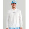 image:imageHUK Mens Airweight Hoodie Lightweight Upf 30 Performance Fishing Hooded Shirt With Recycled Polyester and Stretch FabricWhite