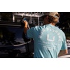 image:imageHUK Mens Short Sleeve Performance Tee Fishing TShirt for MenHuk Fishing  Marine Blue Heather