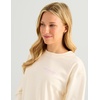 image:imageHUK womens Edisto Terry Crew Lightweight Terry Cloth Sweatshirt Soft Casual Coastal Pullover for WomenEgret