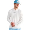 image:imageHUK Mens Airweight Hoodie Lightweight Upf 30 Performance Fishing Hooded Shirt With Recycled Polyester and Stretch FabricWhite