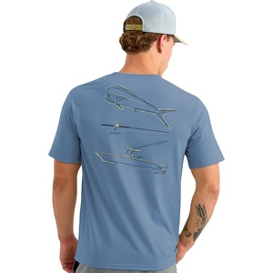 image:imageHUK Mens Kc Scott Original Fishing Artwork Graphic Pocket Tee Shirts Short Sleeve Casual TShirts Soft Cotton BlendTools  Stormy Blue