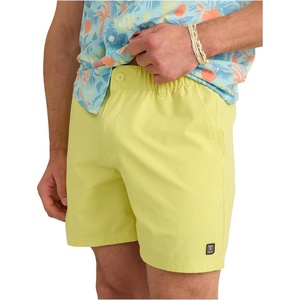 image:imageHUK Mens Shoreside Short 6 Inseam Stretch Fishing Short with Elastic Waistband and Drainage PocketsVintage Chartreuse