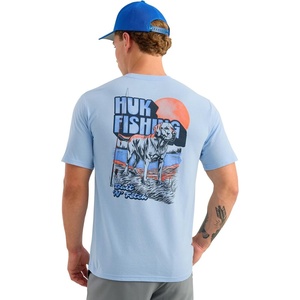 image:imageHUK Mens Short Sleeve Performance Tee Fishing TShirt for MenBait N Fetch  Cerulean