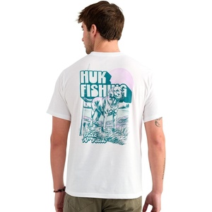 image:imageHUK Mens Short Sleeve Performance Tee Fishing TShirt for MenBait N Fetch  White