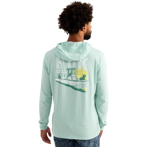 image:imageHUK Mens Short Sleeve Performance Tee Fishing TShirt for MenBoat Lab  Heron Blue