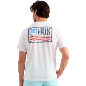image:imageHUK Mens Short Sleeve Performance Tee Fishing TShirt for MenBorn Wave  White