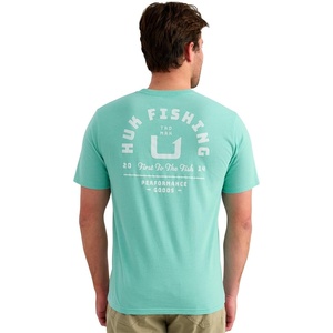 image:imageHUK Mens Short Sleeve Performance Tee Fishing TShirt for MenHuk Fishing  Marine Blue Heather