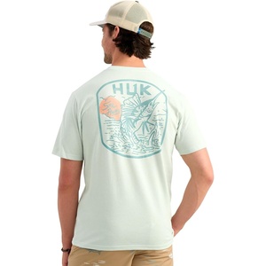 image:imageHUK Mens Short Sleeve Performance Tee Fishing TShirt for MenScenic  Pale Algae