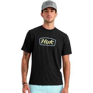 image:imageHUK Mens Short Sleeve Performance Tee Fishing TShirt for MenScript  Black