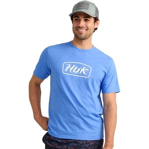 image:imageHUK Mens Short Sleeve Performance Tee Fishing TShirt for MenScript  Regatta Heather