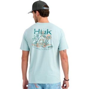 image:imageHUK Mens Short Sleeve Performance Tee Fishing TShirt for MenSun Draft  Heron Blue