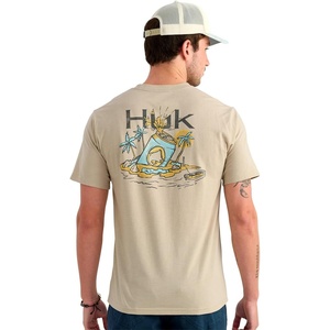 image:imageHUK Mens Short Sleeve Performance Tee Fishing TShirt for MenSun Draft  River Rock Heather