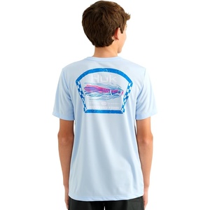 image:imageHUK unisexchild Pursuit Graphic Long Sleeve Fishing Shirt for KidsFast Badge  Coastal Drift