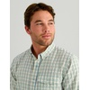 image:imageHUK Mens Chatham Long Sleeve Shirt UPF 30 Textured ButtonDown Fishing Shirt with Chest Pocket and CollarPlantain