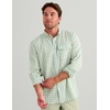 image:imageHUK Mens Chatham Long Sleeve Shirt UPF 30 Textured ButtonDown Fishing Shirt with Chest Pocket and CollarPlantain