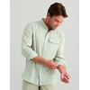 image:imageHUK Mens Chatham Long Sleeve Shirt UPF 30 Textured ButtonDown Fishing Shirt with Chest Pocket and CollarPlantain