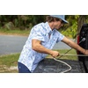 image:imageHUK Mens Kona Pattern Short Sleeve Fishing Button Down ShirtBlue Shadow