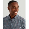 image:imageHUK Mens Kona Pattern Short Sleeve Fishing Button Down ShirtSea Storm