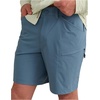 image:imageHUK Mens Watershed Fishing Short UPF 50 Stretch DWR Short with Zipper Cargo Pockets and Stealth DrainageStormy Blue
