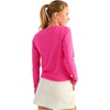 image:imageHUK Womens Sunup Long Sleeve Crew Shirt UPF 50 Lightweight Fishing Shirt with Thumbholes and Stretch FabricFuchsia Splash