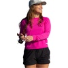 image:imageHUK Womens Sunup Long Sleeve Crew Shirt UPF 50 Lightweight Fishing Shirt with Thumbholes and Stretch FabricFuchsia Splash