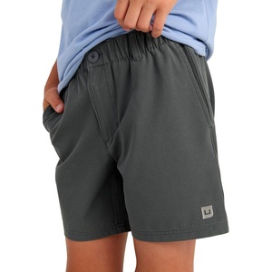 image:imageHUK Kids Shoreside Short 6 Inseam UPF 30 Stretch Fishing Short with Elastic WaistbandVolcanic Ash