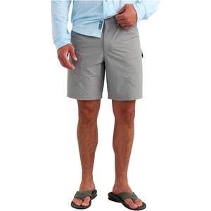 image:imageHUK Mens Watershed Fishing Short UPF 50 Stretch DWR Short with Zipper Cargo Pockets and Stealth DrainageSharkskin