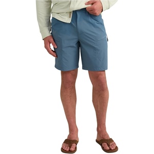 image:imageHUK Mens Watershed Fishing Short UPF 50 Stretch DWR Short with Zipper Cargo Pockets and Stealth DrainageStormy Blue