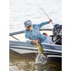 image:imageHUK Mens Andros Crew Long Sleeve Shirt Lightweight Jacquard Fishing Shirt with UPF 40 and Breathable Mesh ConstructionStormy Blue