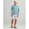 image:imageHUK Mens Andros Crew Long Sleeve Shirt Lightweight Jacquard Fishing Shirt with UPF 40 and Breathable Mesh ConstructionStormy Blue