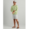 image:imageHUK Mens Andros Crew Long Sleeve Shirt Lightweight Jacquard Fishing Shirt with UPF 40 and Breathable Mesh ConstructionVintage Chartreuse