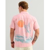 image:imageHUK Mens Camp Shirt UPF 30 Quick Dry Buttonup with 4Way Stretch and Cotton Blend FabricShrimp Pink