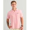 image:imageHUK Mens Camp Shirt UPF 30 Quick Dry Buttonup with 4Way Stretch and Cotton Blend FabricShrimp Pink